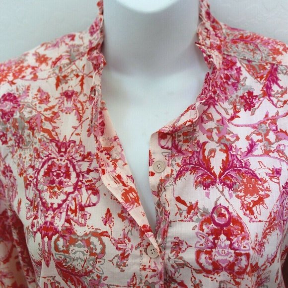 Rebecca Taylor Floral Ruffle Long Sleeve Dreamweaver Voile Blouse Size 6 - Picture 4 of 8